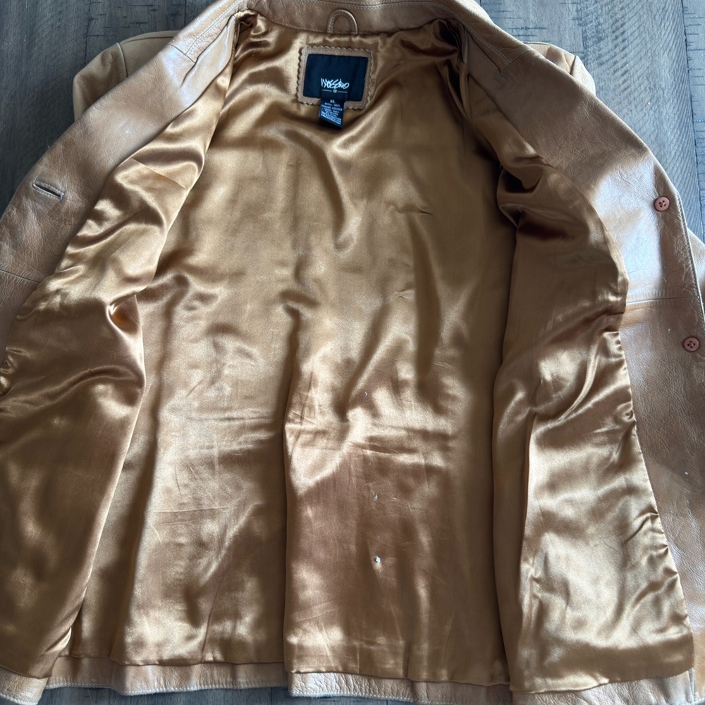 Mossimo Leather Jacket Light Beige - image 6